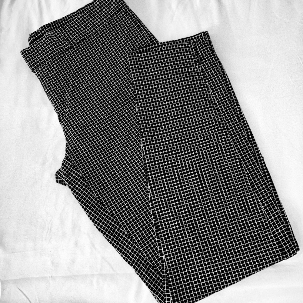 Banana Republic Sloan Slim Black Plaid Pant